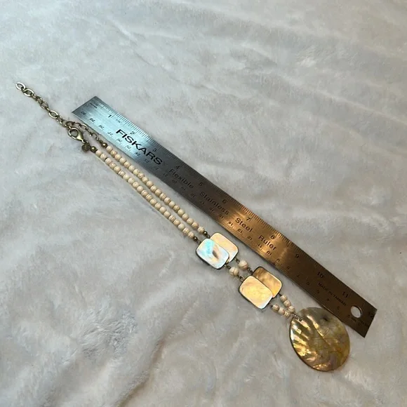 Chico’s Elegant Mother of Pearl Necklace - Picture 7 of 8